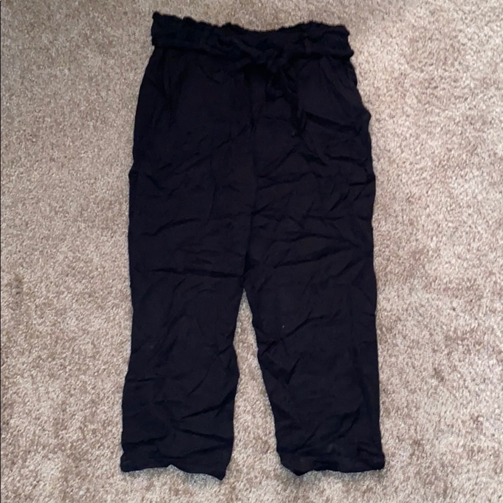 Black paper bag waste cotton capris